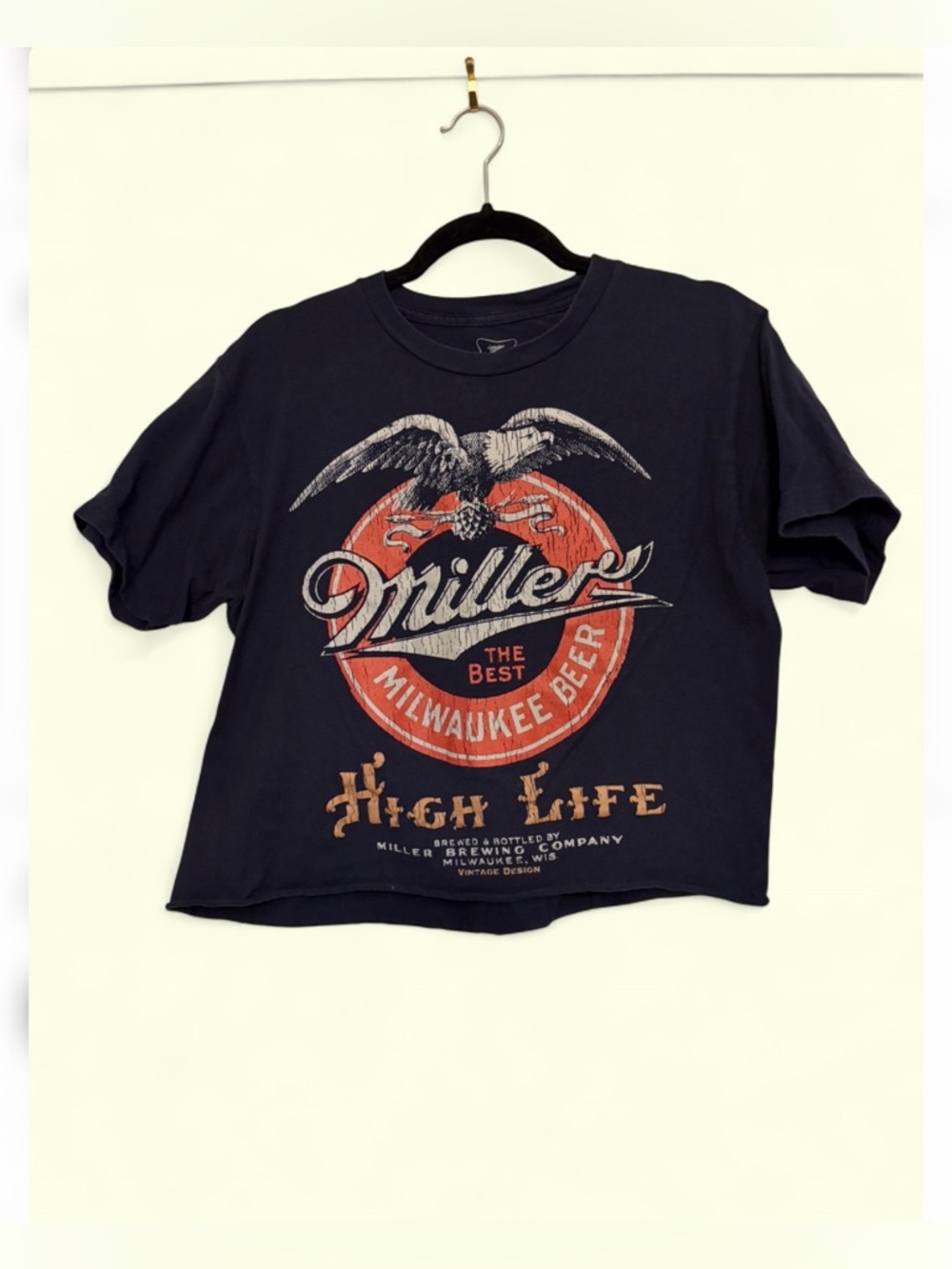 Miller Highlife vintage style cropped top